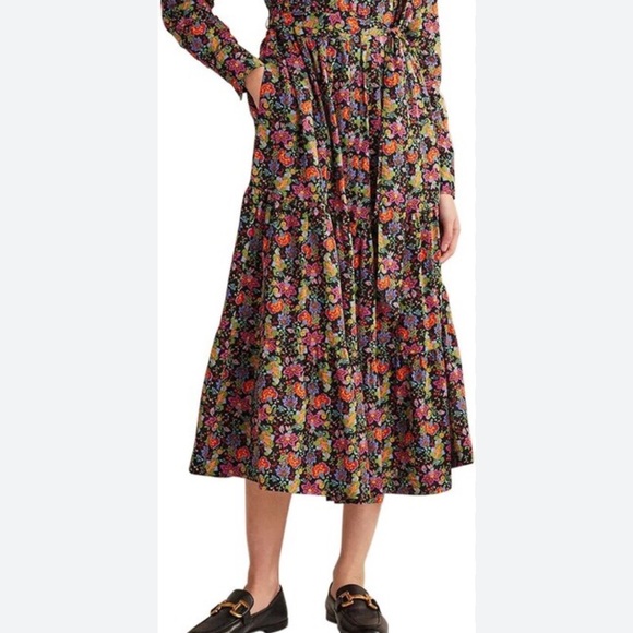 Boden floral button down cotton maxi dress with pockets size 4 - Picture 2 of 6